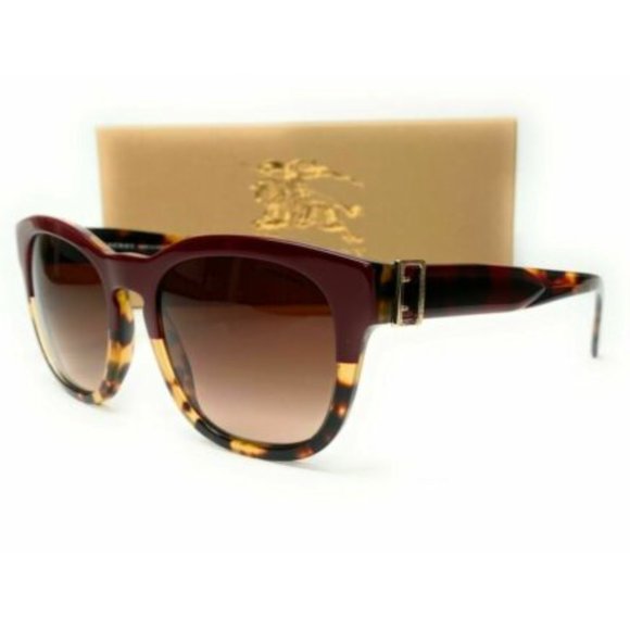 Burberry Women's Red and Tort Gradient Sunglasses! - Picture 1 of 3